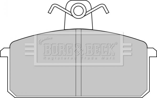 BORG & BECK Piduriklotsi komplekt,ketaspidur BBP1348